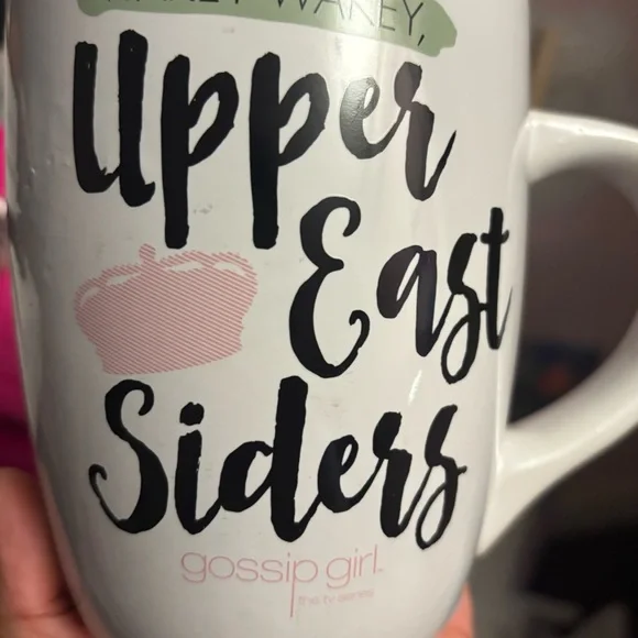 Gossip Girl White Mug with Black and Pink Design - Picture 3 of 3